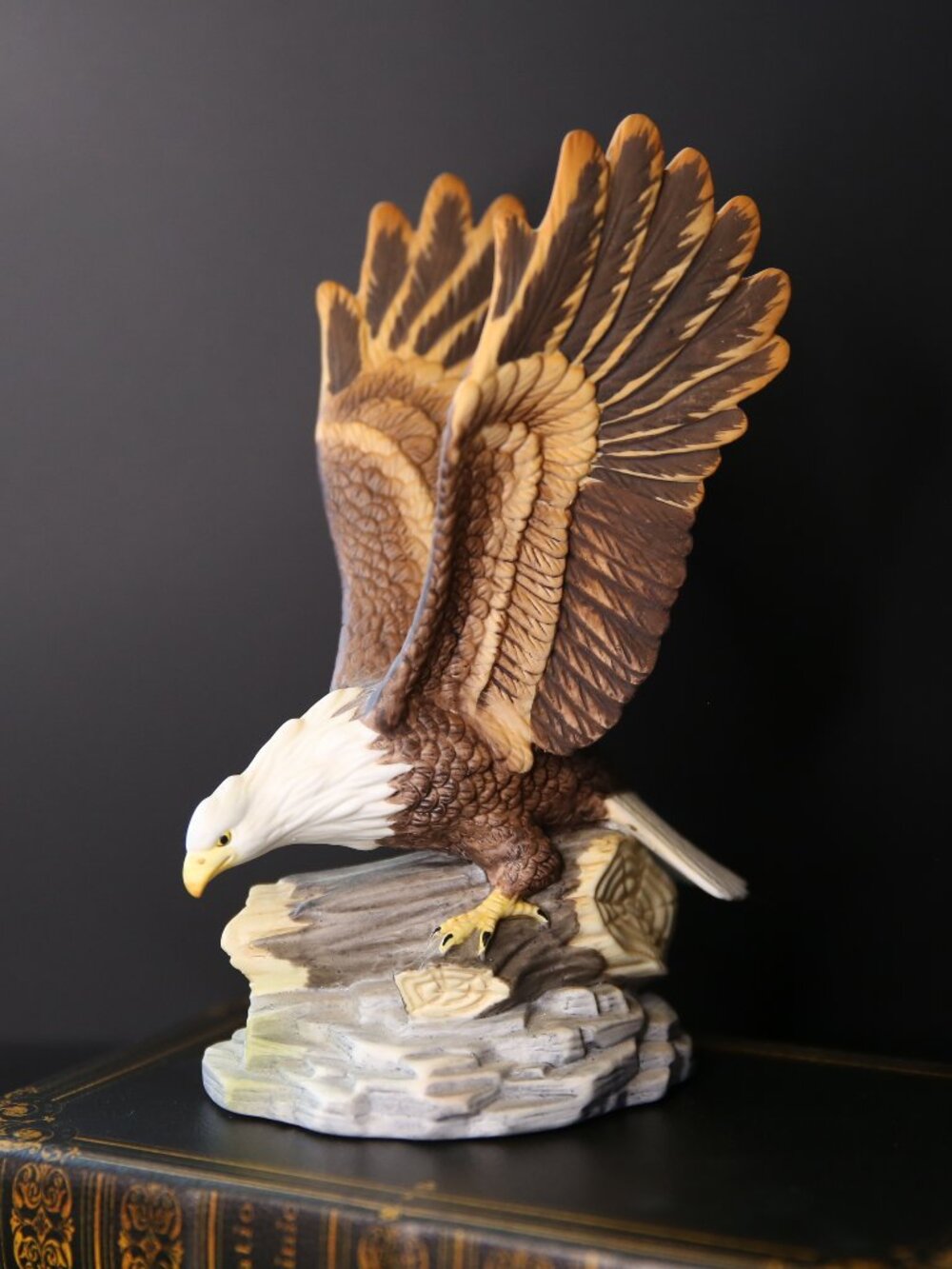 Lefton Porcelain Hand Painted Bald Eagle Outstretched Wings